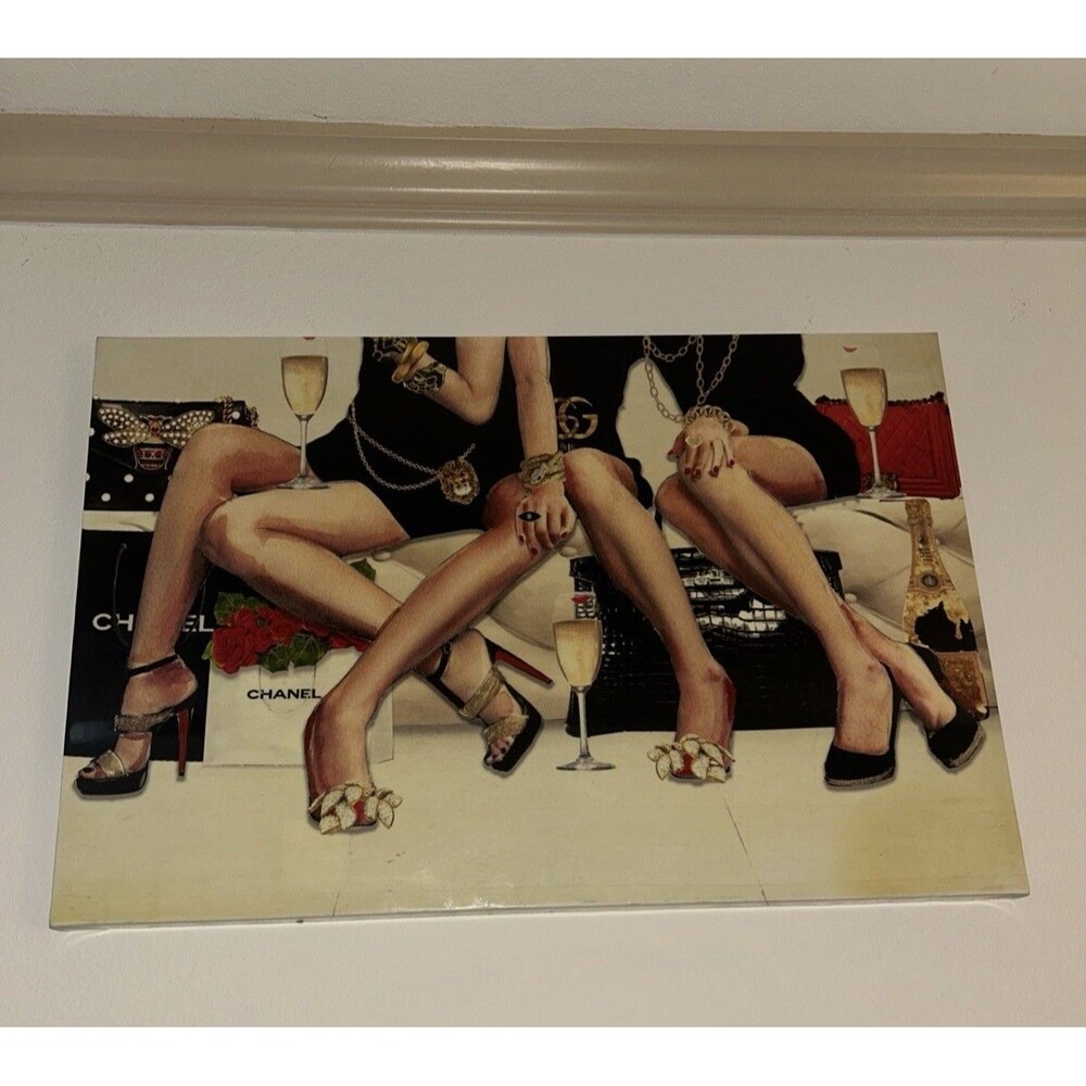 Empire Art Direct Girls Night Jodi P Resin High Gloss Canvas Wall Art 35x24